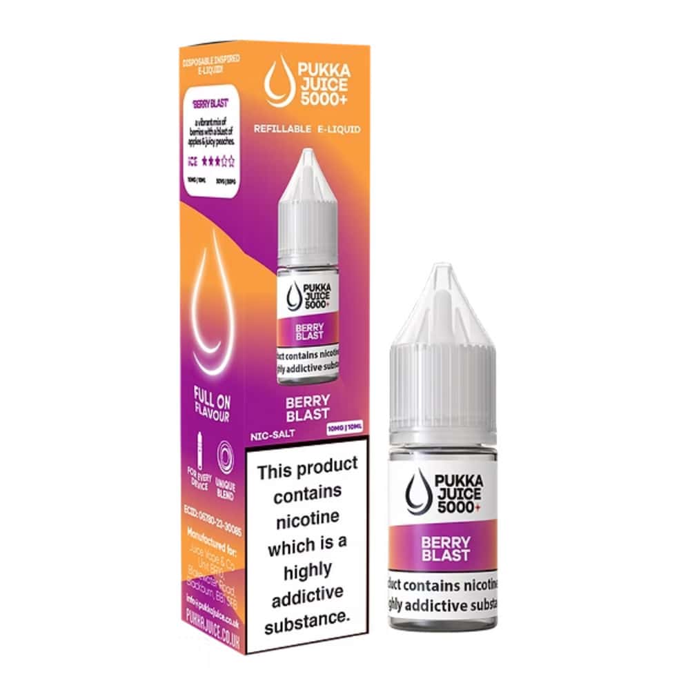 Pukka Juice 5000+ Nic Salts e liquids 10ml