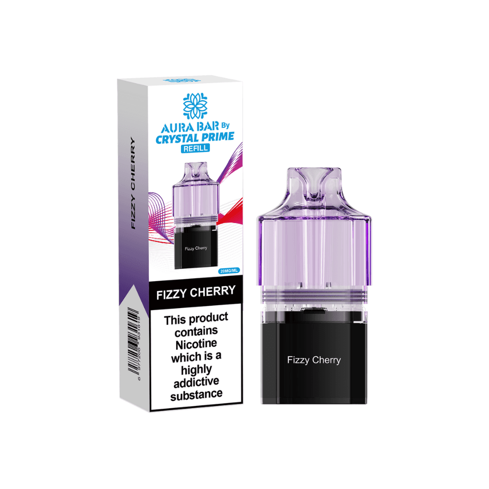 Crystal Prime Aura Bar 10k Pods Fizzy Cherry