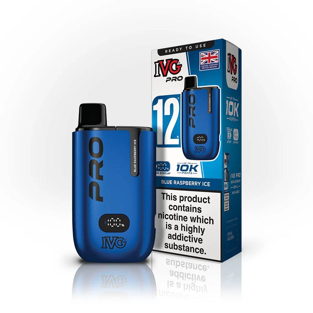 IVG Pro 10k Prefilled Pod Vape Kit Blue Raspberry Ice
