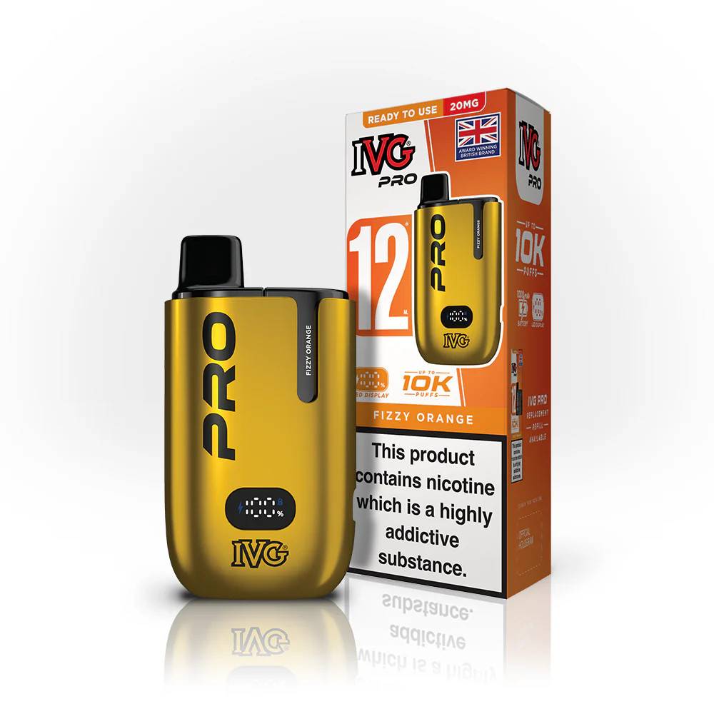 IVG Pro 10k Prefilled Pod Vape Kit Fizzy Orange