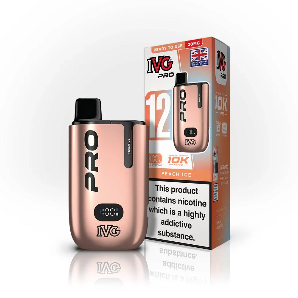 IVG Pro 10k Prefilled Pod Vape Kit Peach Ice