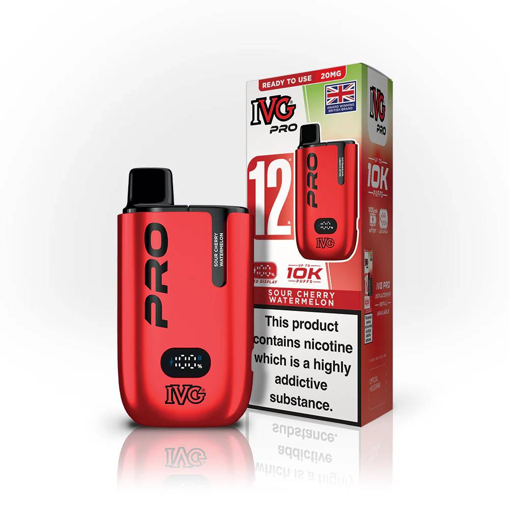 IVG Pro 10k Prefilled Pod Vape Kit Sour Cherry Watermelon