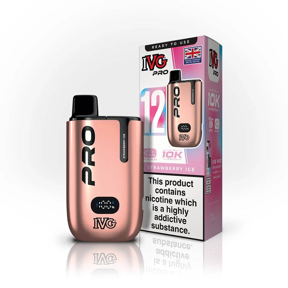 IVG Pro 10k Prefilled Pod Vape Kit Strawberry Ice