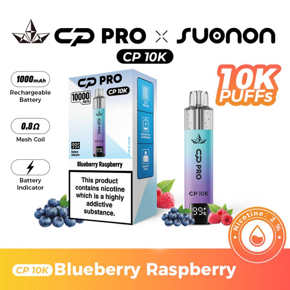 Crystal Pro CP 10k Prefilled Pod Vape Kit Blueberry Raspberry