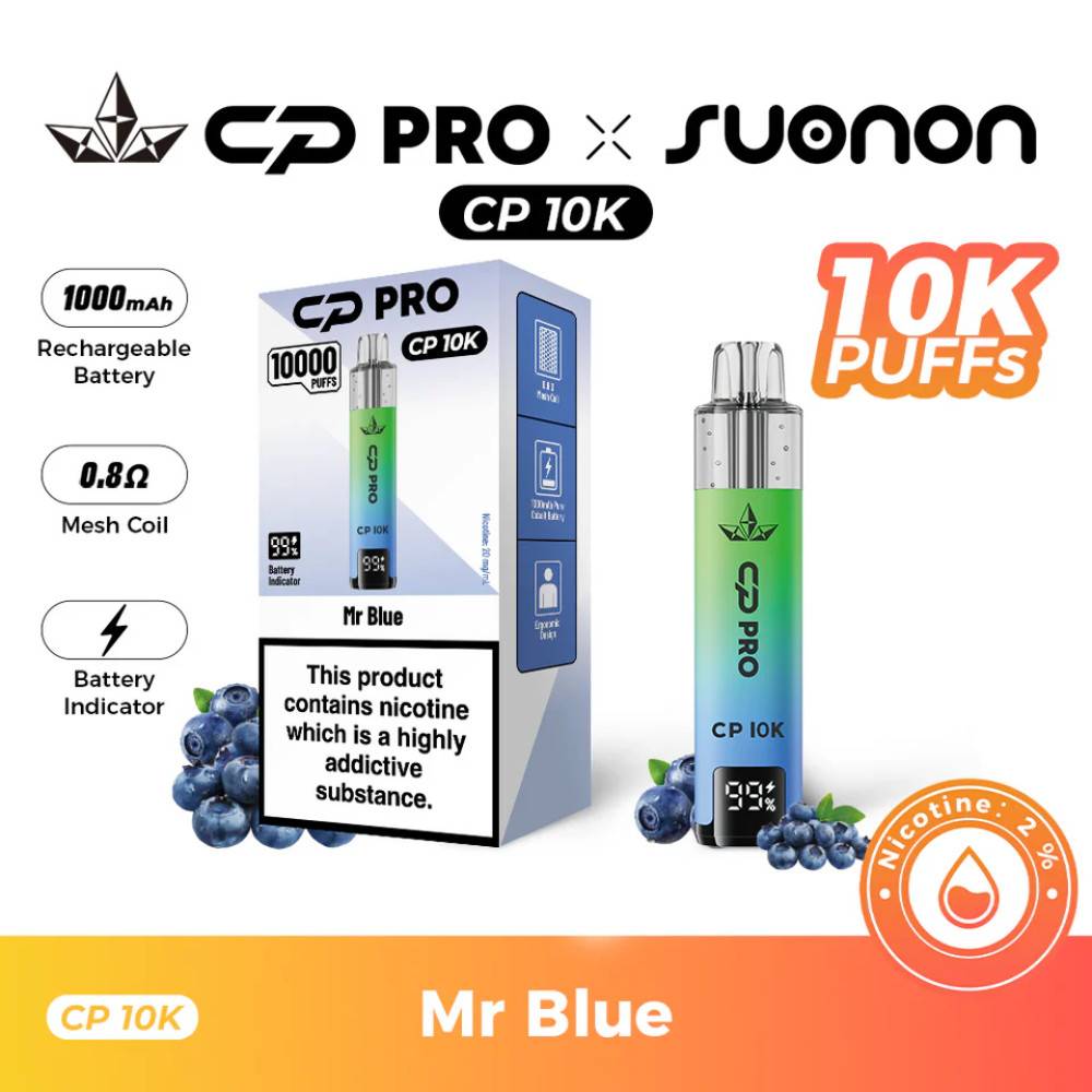 Crystal Pro CP 10k Prefilled Pod Vape Kit Mr Blue