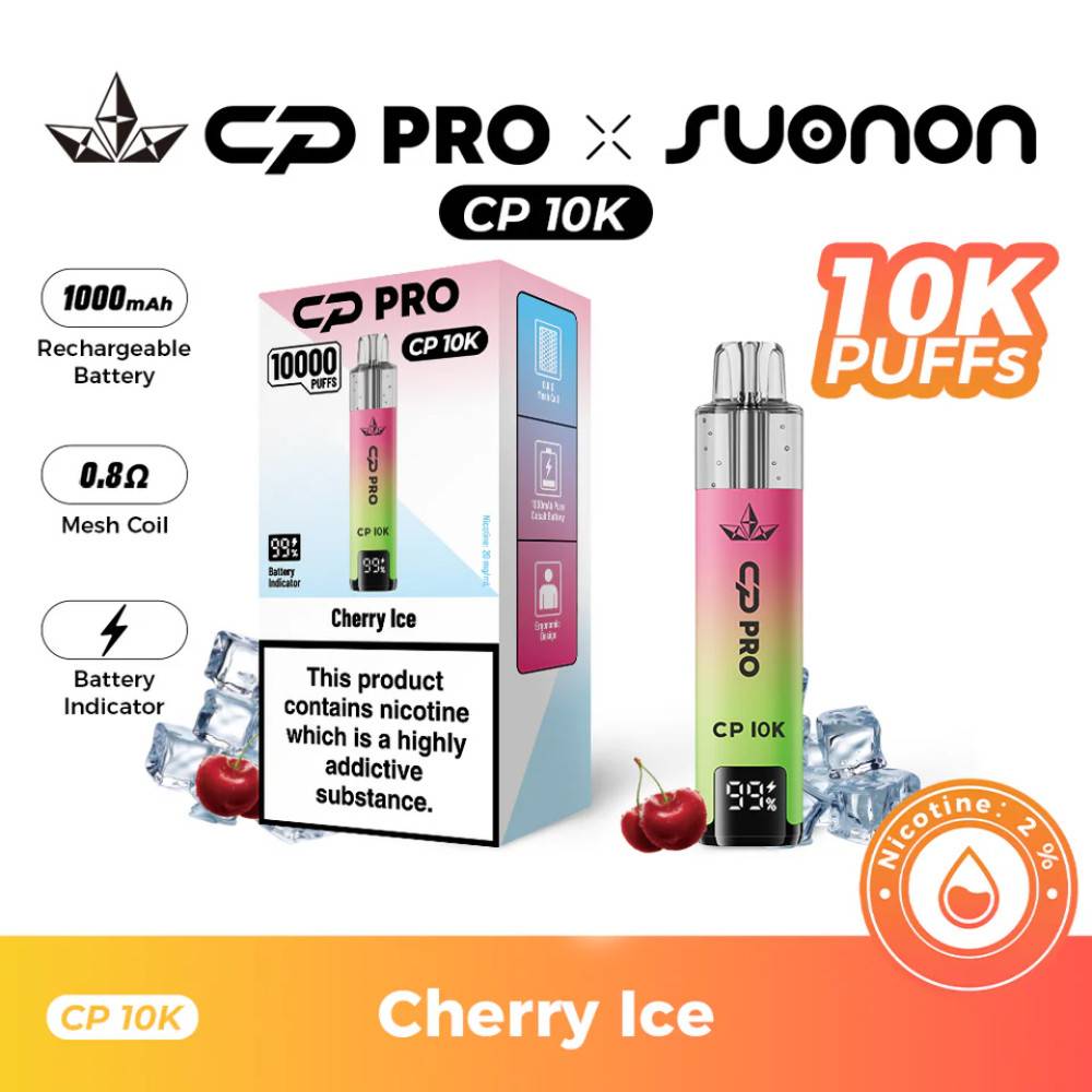 Crystal Pro CP 10k Prefilled Pod Vape Kit Cherry Ice