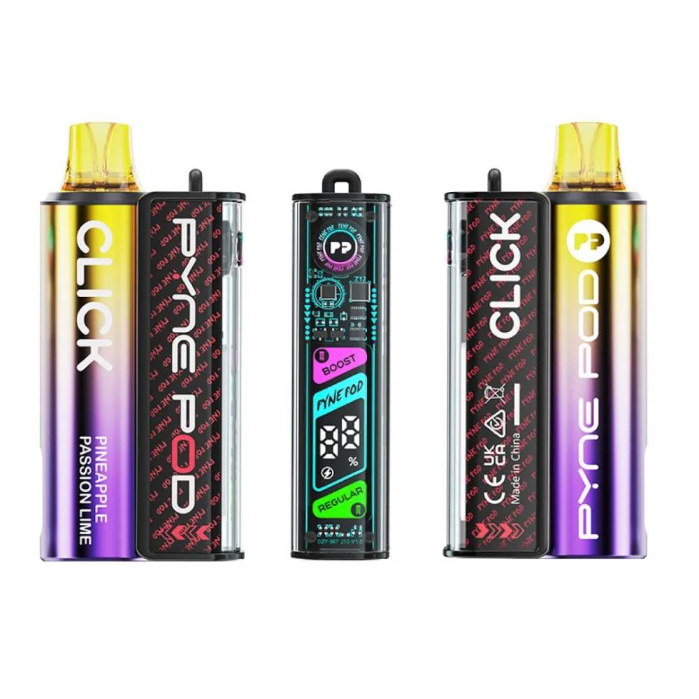 Pyne Pod Click 10k Prefilled Vape Kit Pineapple Passion Lime