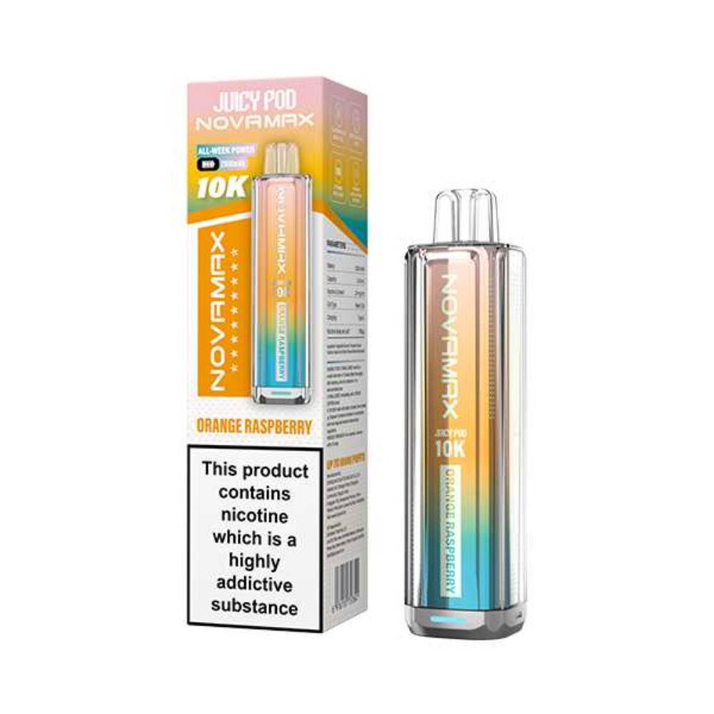 Juicypod Novamax 10k Orange Raspberry