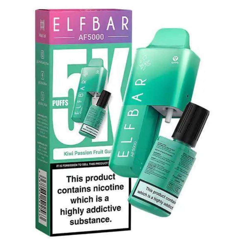 Elf Bar Af5000 Prefilled Vape Kit Kiwi Passion Fruit Guava