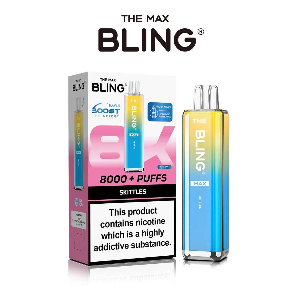 The Crystal Bling Pro Max 10k Prefilled Vape Kit Skittles