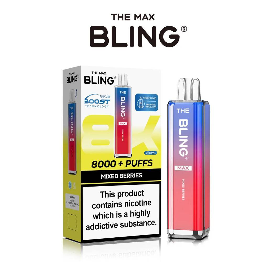 The Crystal Bling Pro Max 10k Prefilled Vape Kit Mixed Berries