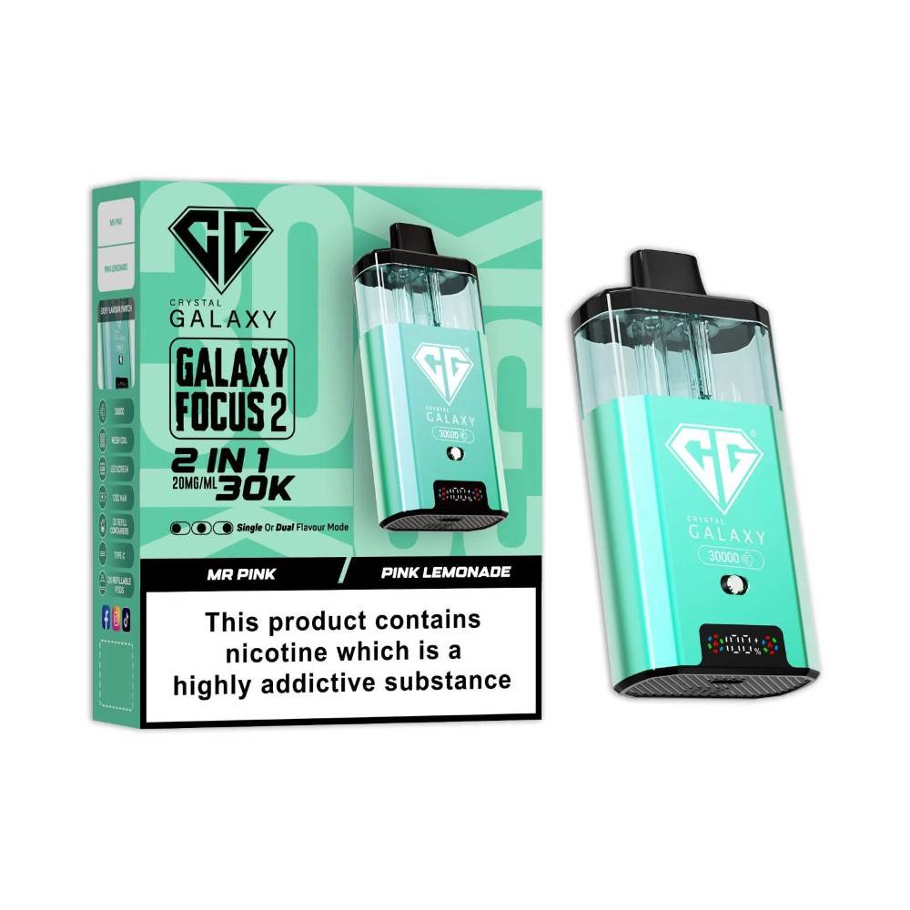 Crystal Galaxy 30k Focus 2 Prefilled Vape Kit Mr Pink/Pink Lemonade