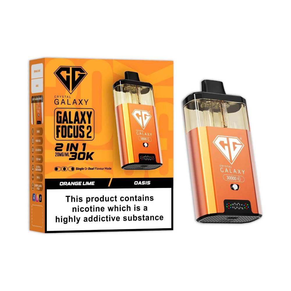 Crystal Galaxy 30k Focus 2 Prefilled Vape Kit Orange Lime/Oasis