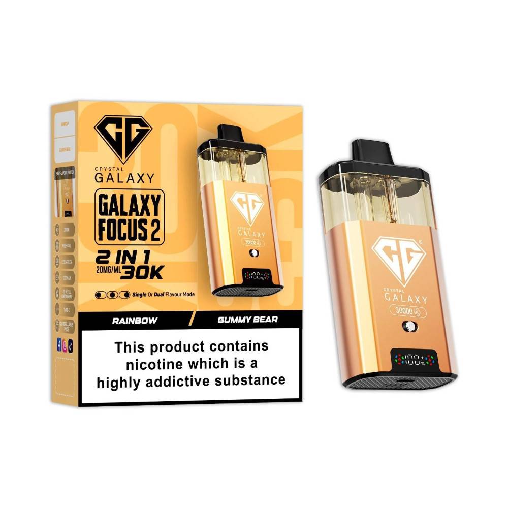 Crystal Galaxy 30k Focus 2 Prefilled Vape Kit Rainbow/Gummy Bear