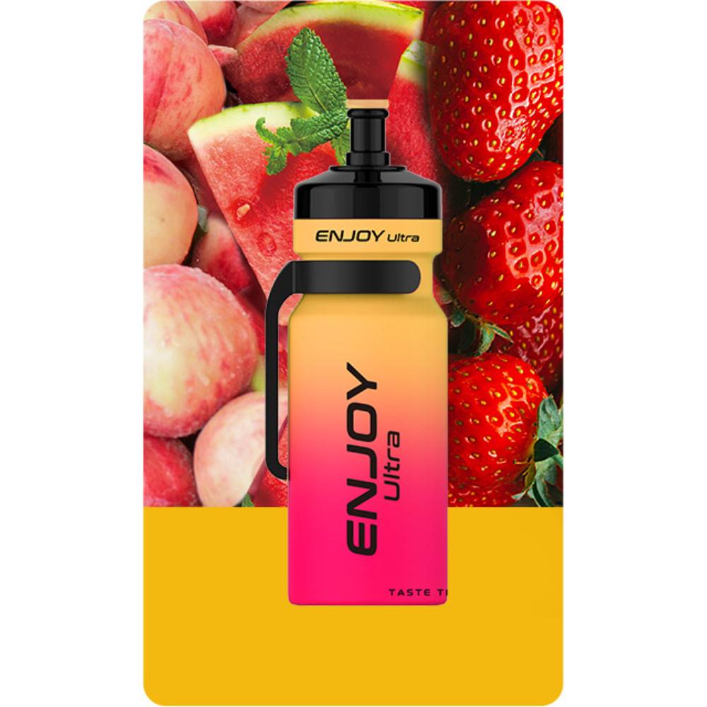 Enjoy Ultra 9000 Prefilled Pod Vape Kit Peach Watermelon Strawberry