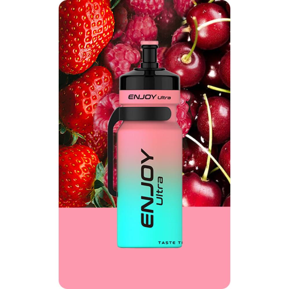 Enjoy Ultra 9000 Prefilled Pod Vape Kit Strawberry Raspberry Cherry