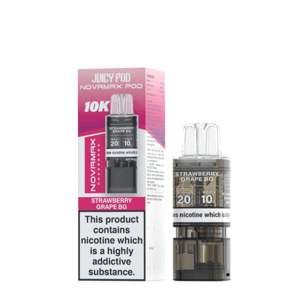 Juicy Pod Novamax 10K Pods Strawberry Grape GB