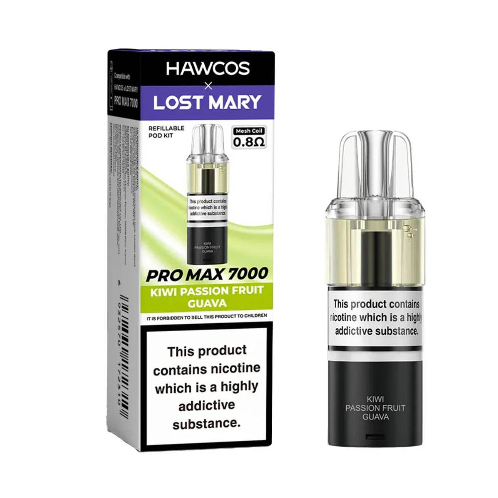 Lost Mary Hawcos Pro Max 7000 Pods Kiwi Passion Fruit Guava