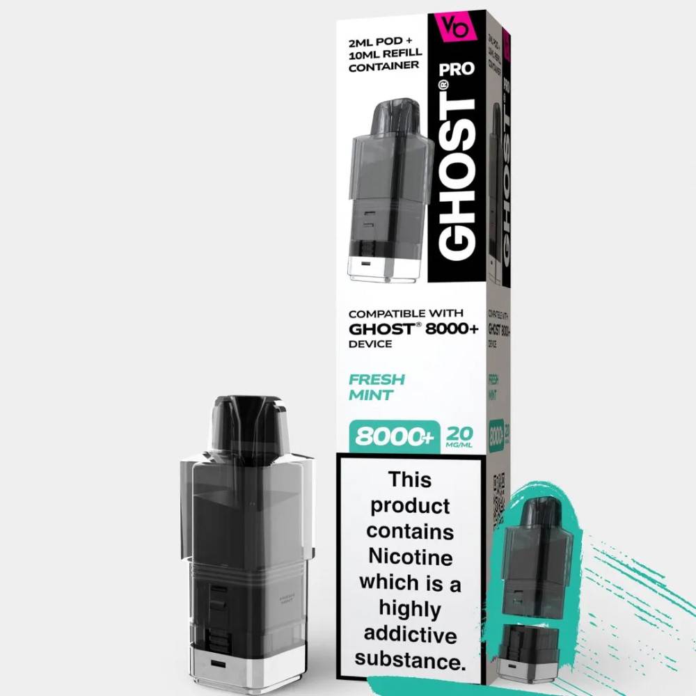 Vapes Bars Ghost Pro 8000 Pods Fresh Mint