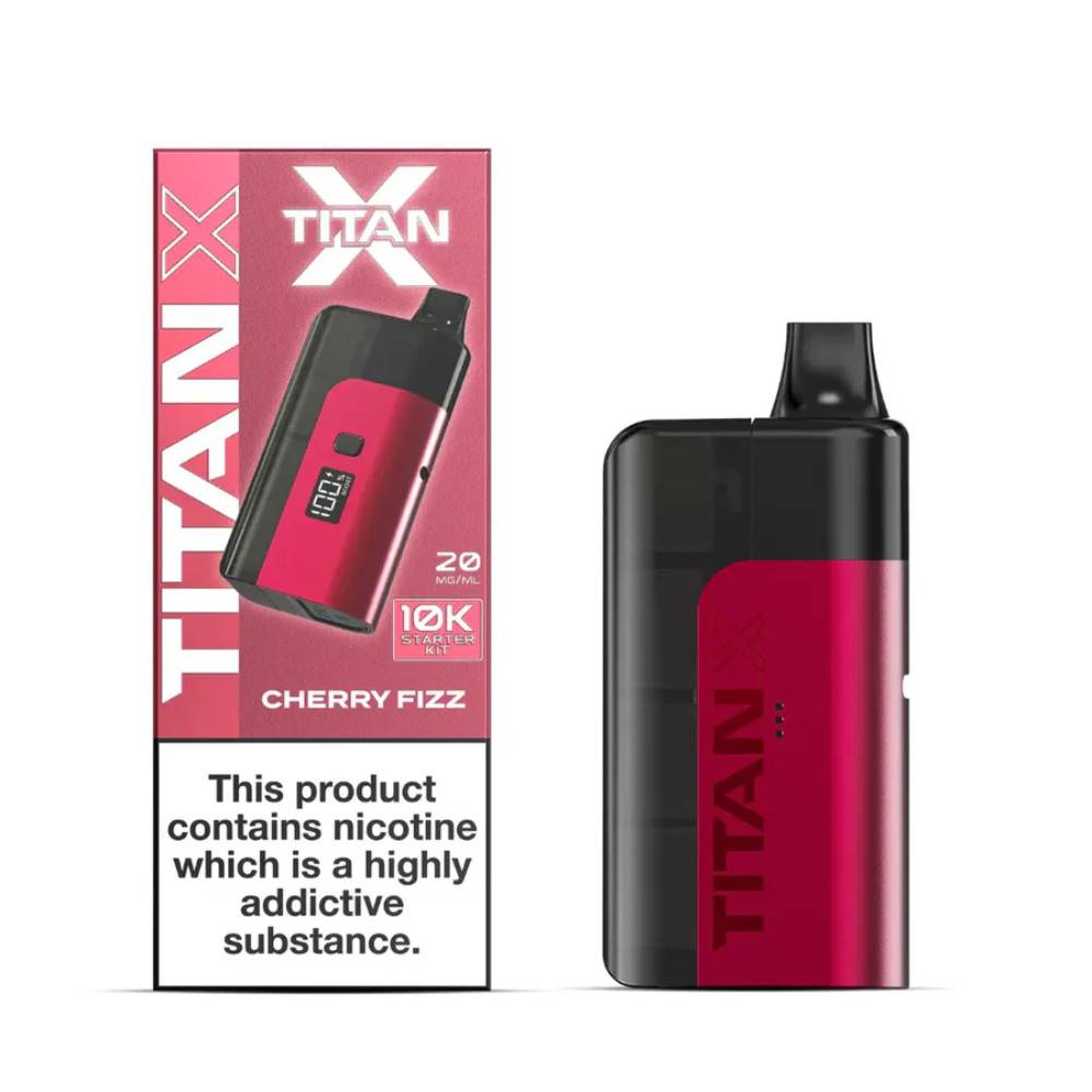 Titan X 10K Prefilled Pod Vape Kit Cherry Fizz