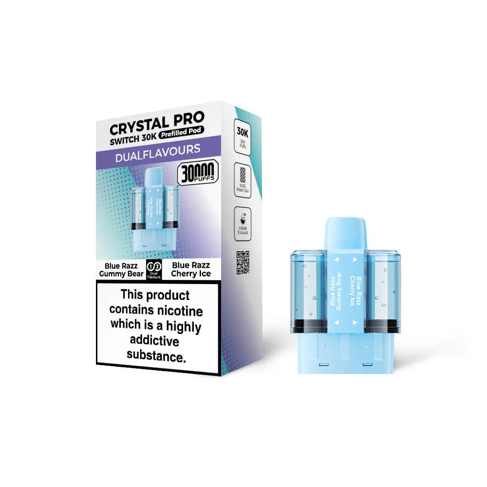 Crystal Pro Switch 30k Pods Blue Razz Gummy Bear