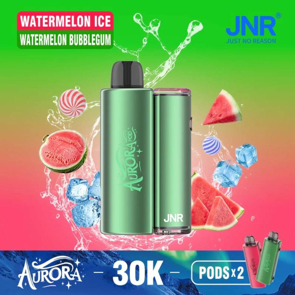 JNR Aurora 30k Prefilled Vape Kit Watermelon Ice / Watermelon Bubble Gum