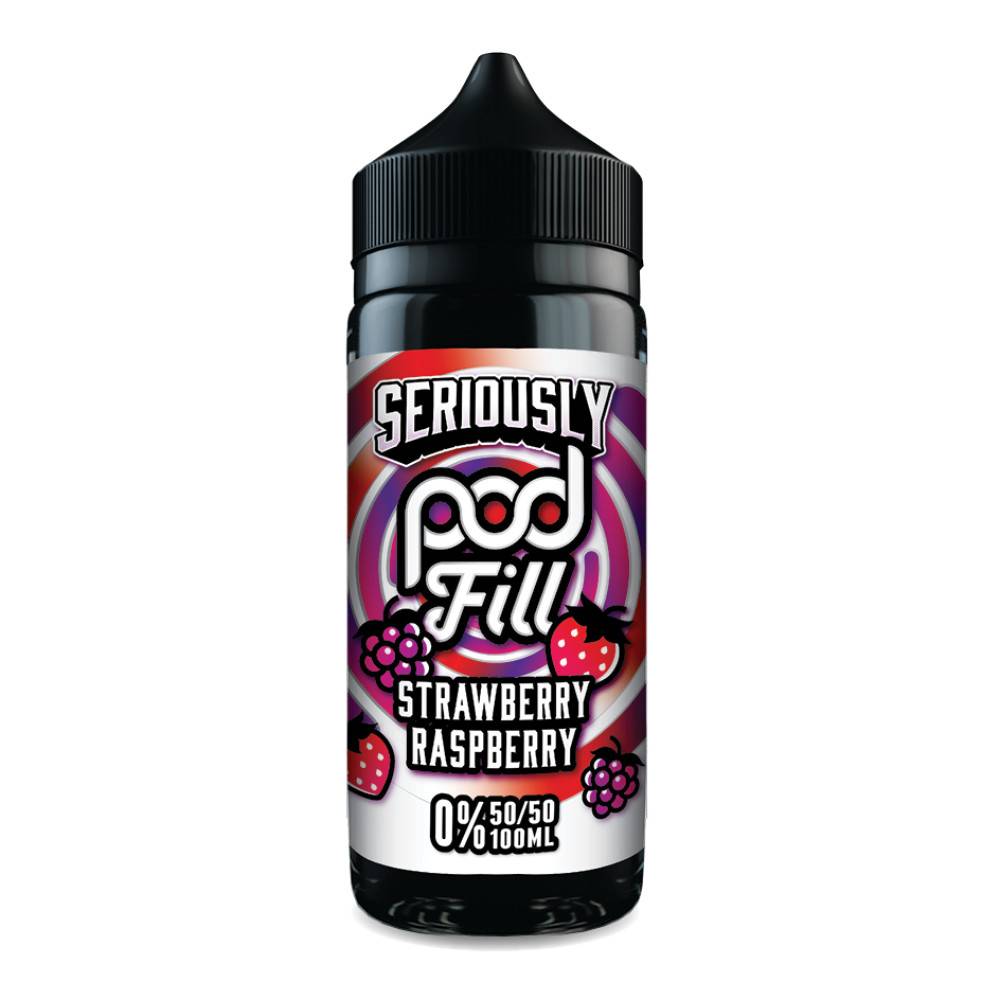 Doozy Vape Seriously Pod Fill 100ml E-Liquids Strawberry Raspberry