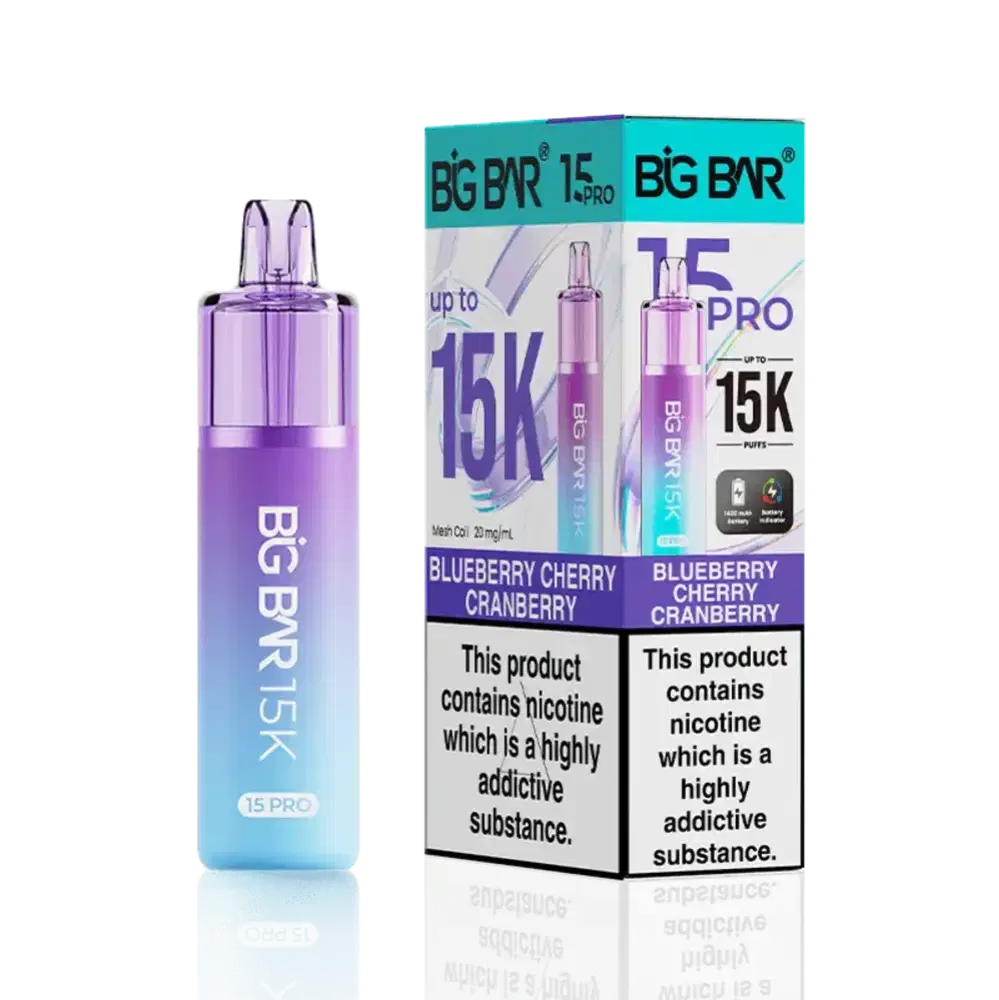 Big Bar Pro 15k Prefilled Vape Kit Blueberry Cherry Cranberry