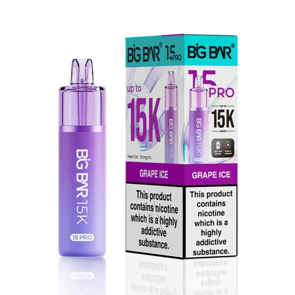 Big Bar Pro 15k Prefilled Vape Kit Grape Ice