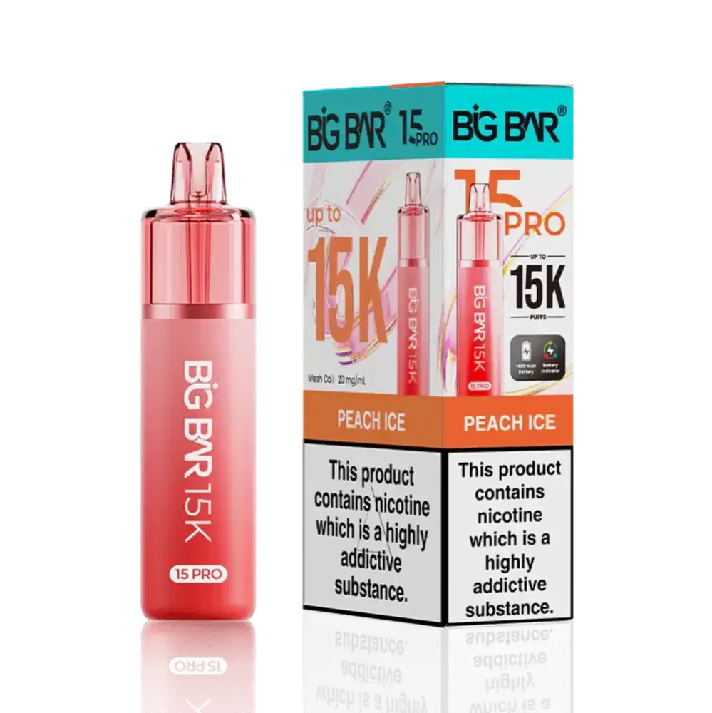 Big Bar Pro 15k Prefilled Vape Kit Peach Ice