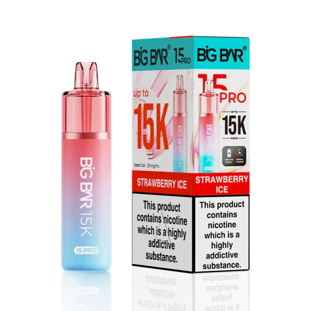 Big Bar Pro 15k Prefilled Vape Kit Strawberry Ice