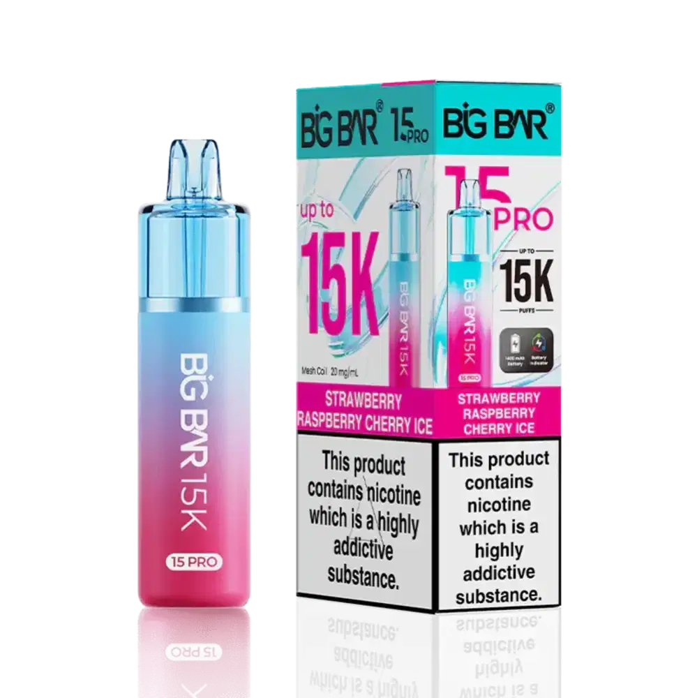 Big Bar Pro 15k Prefilled Vape Kit Strawberry Raspberry Cherry Ice