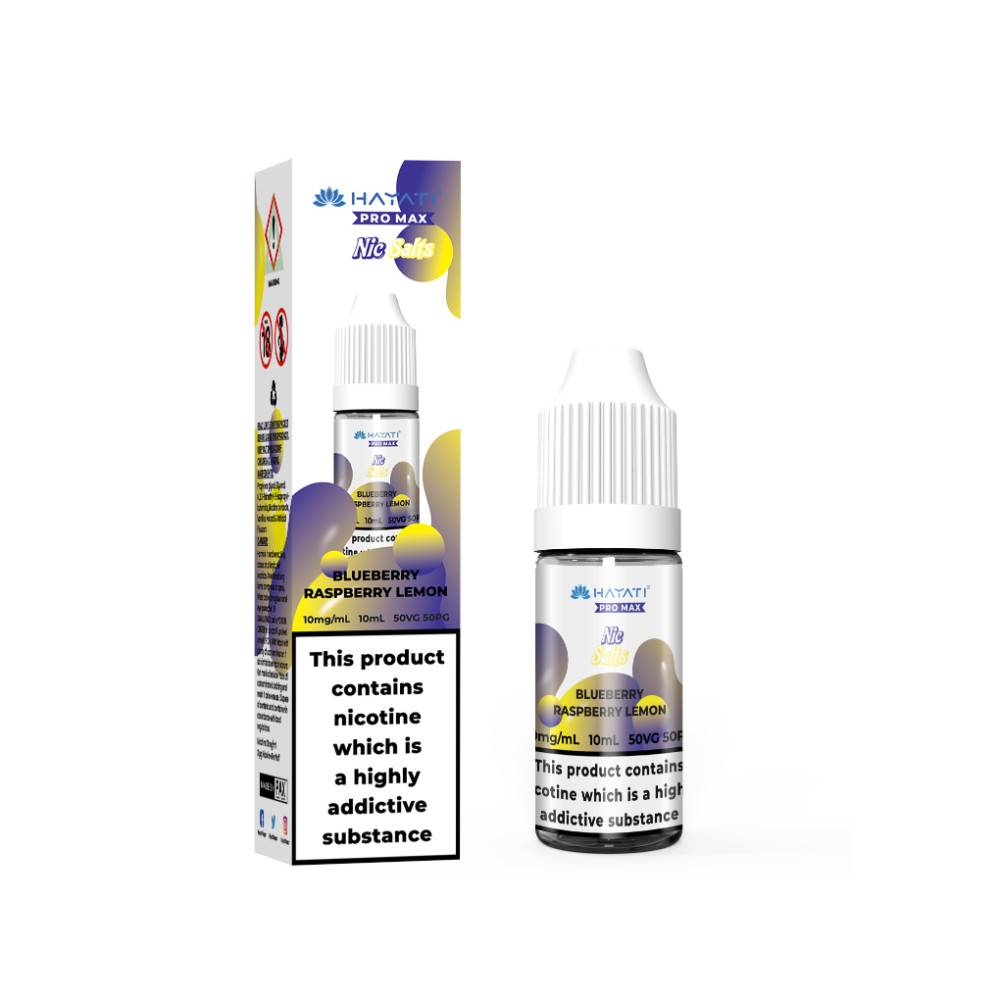 Hayati Pro Max Nic Salts E-Liquids 10ml Blueberry Raspberry Lemon 10mg