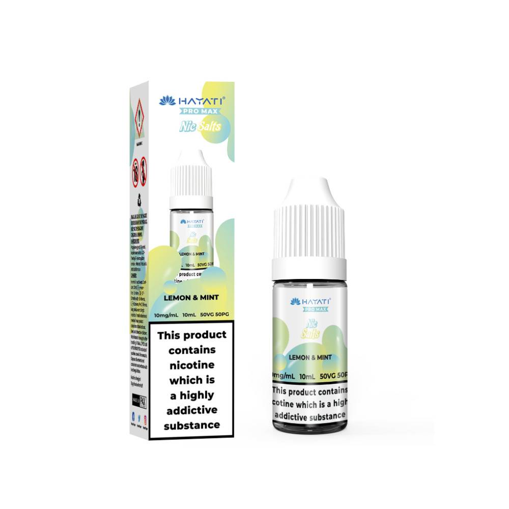 Hayati Pro Max Nic Salts E-Liquids 10ml Lemon & Mint 10mg
