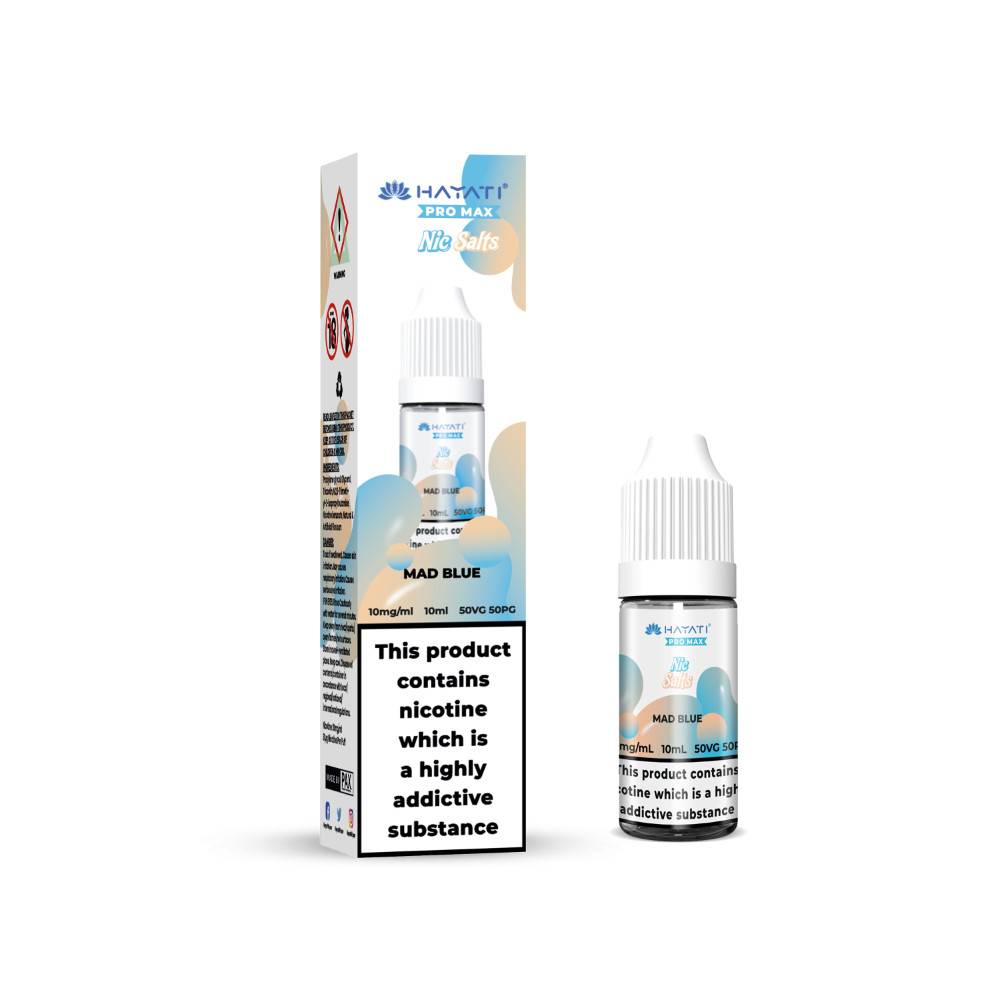 Hayati Pro Max Nic Salts E-Liquids 10ml Mad Blue 10mg