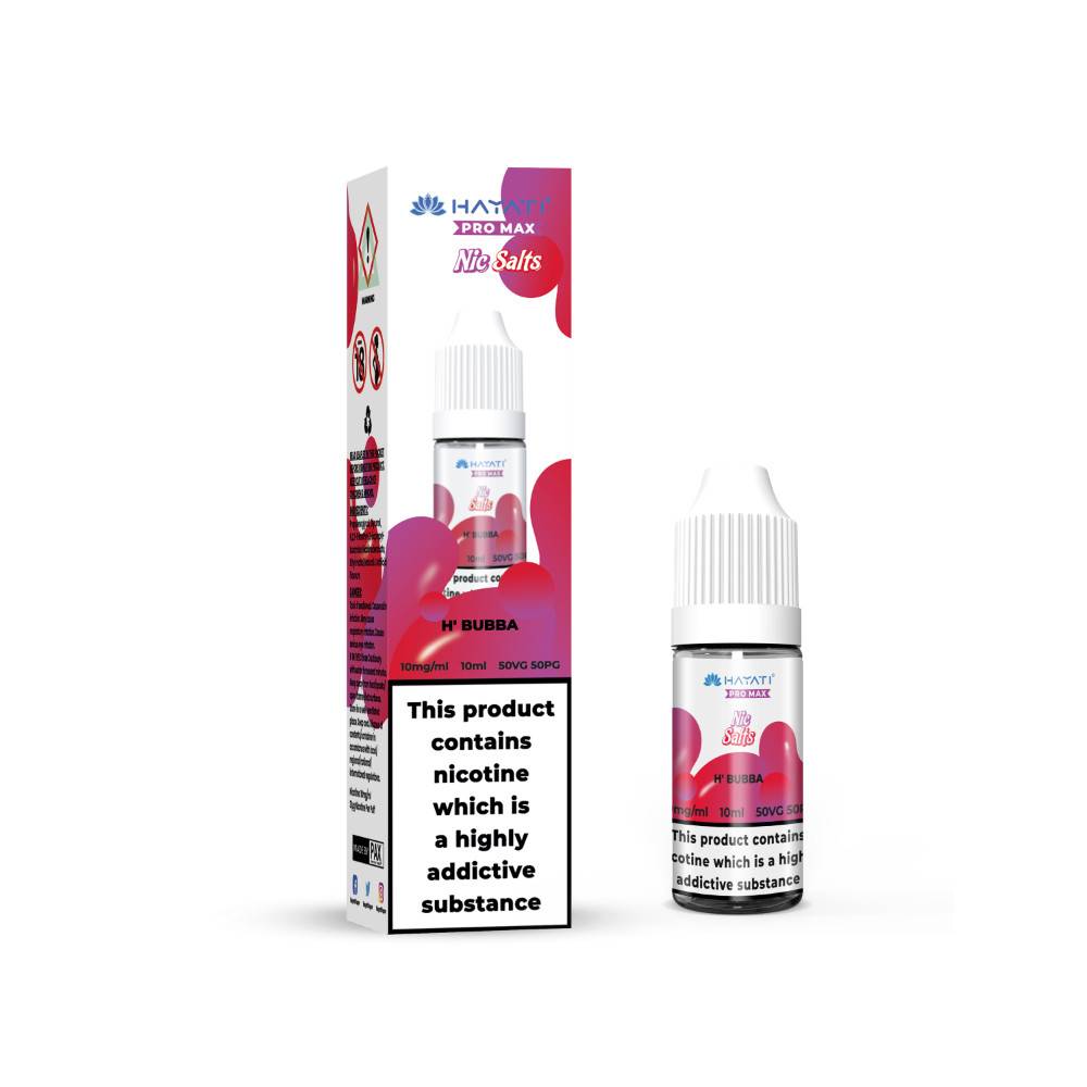 Hayati Pro Max Nic Salts E-Liquids 10ml H'Bubba 10mg