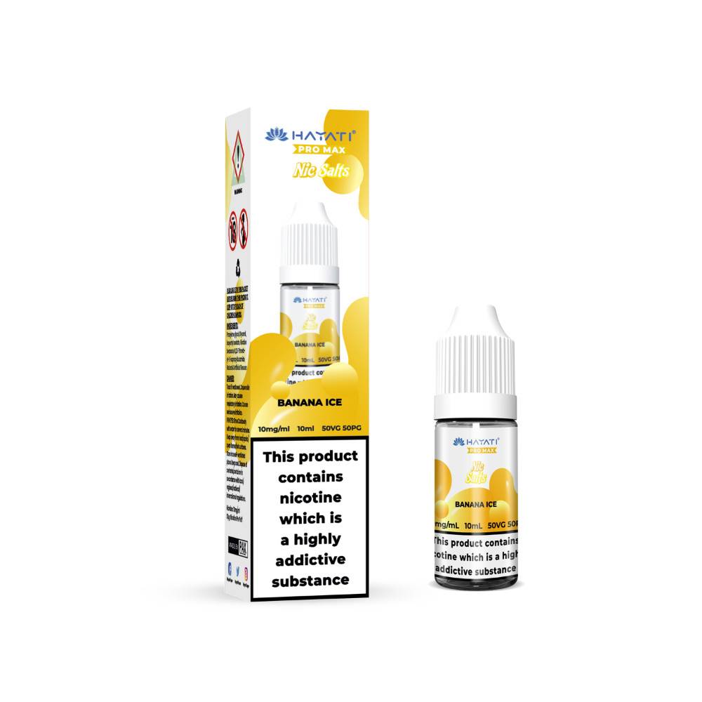 Hayati Pro Max Nic Salts E-Liquids 10ml Banana Ice 20mg