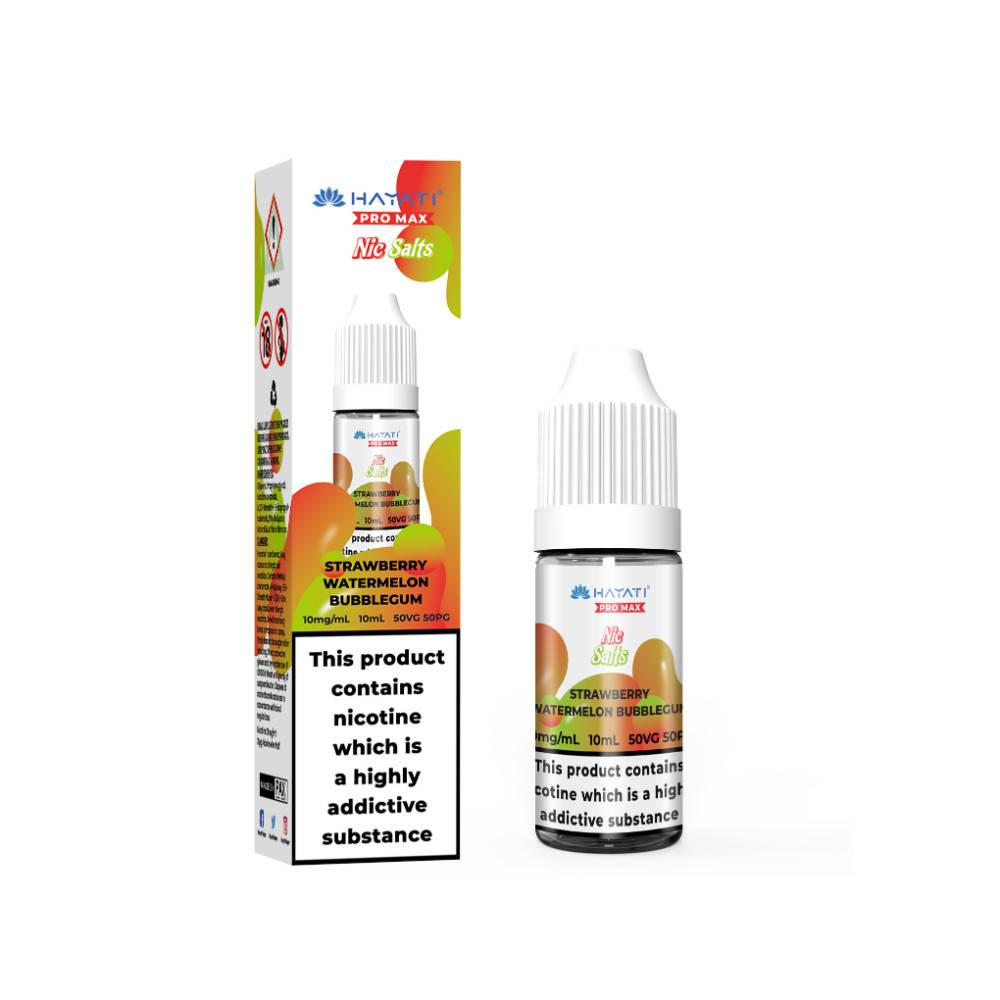 Hayati Pro Max Nic Salts E-Liquids 10ml Strawberry Watermelon Bubblegum 20mg