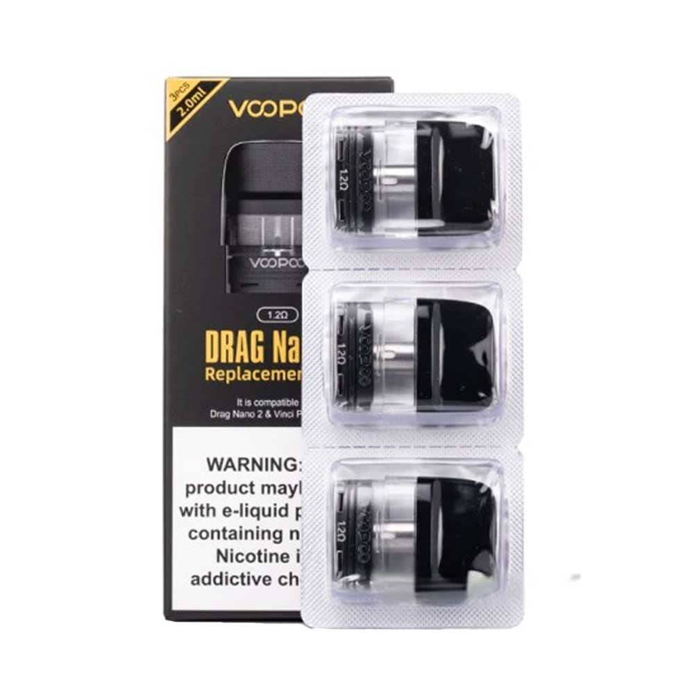 Voopoo Drag Nano 2 Replacement Pods 3 Packs 1.2ohm
