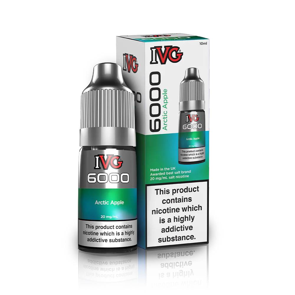 IVG 6000 Nic Salts e liquids 10ml Arctic Apple 20mg