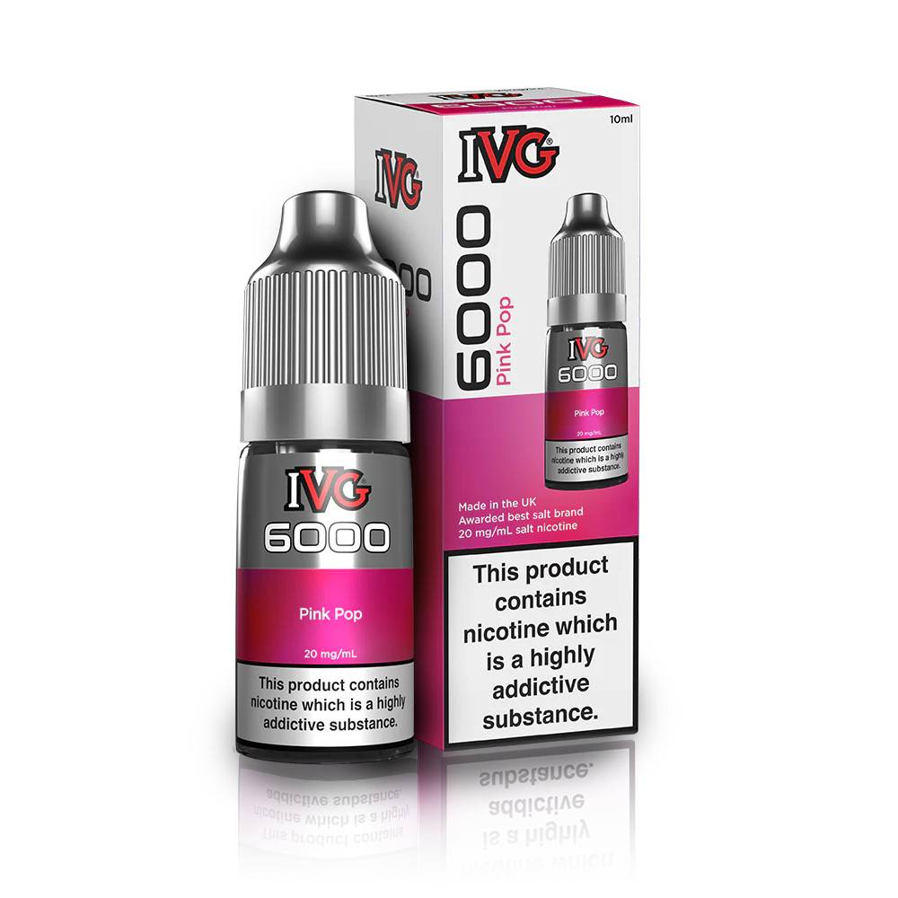 IVG 6000 Nic Salts e liquids 10ml Pink Pop 20mg