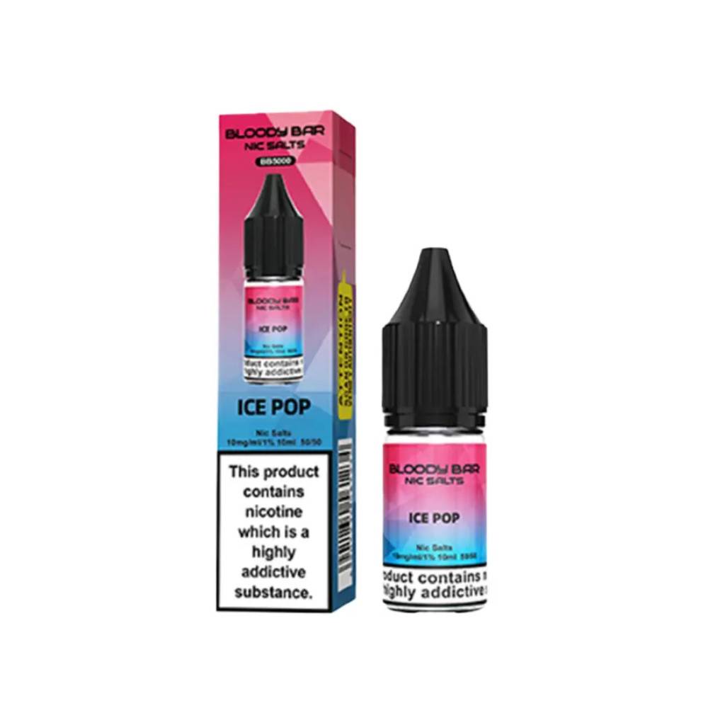 Bloody Bar Nic Salts e liquids 10ml Ice Pop 20mg