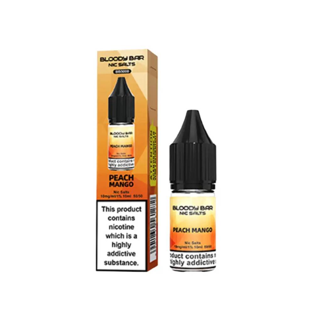 Bloody Bar Nic Salts e liquids 10ml Peach Mango 20mg