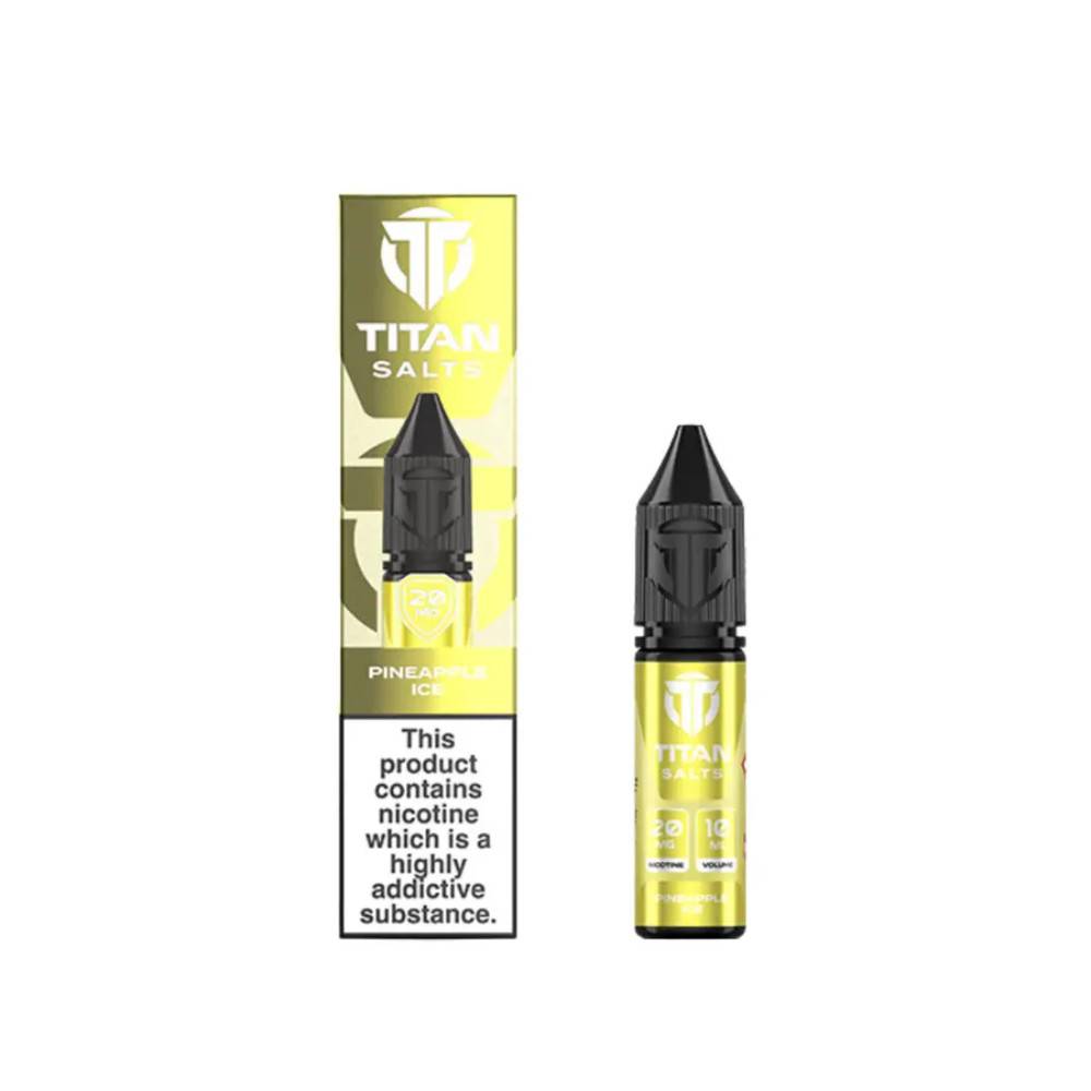 Titan Nic Salts e liquids 10ml Pineapple Ice 10mg