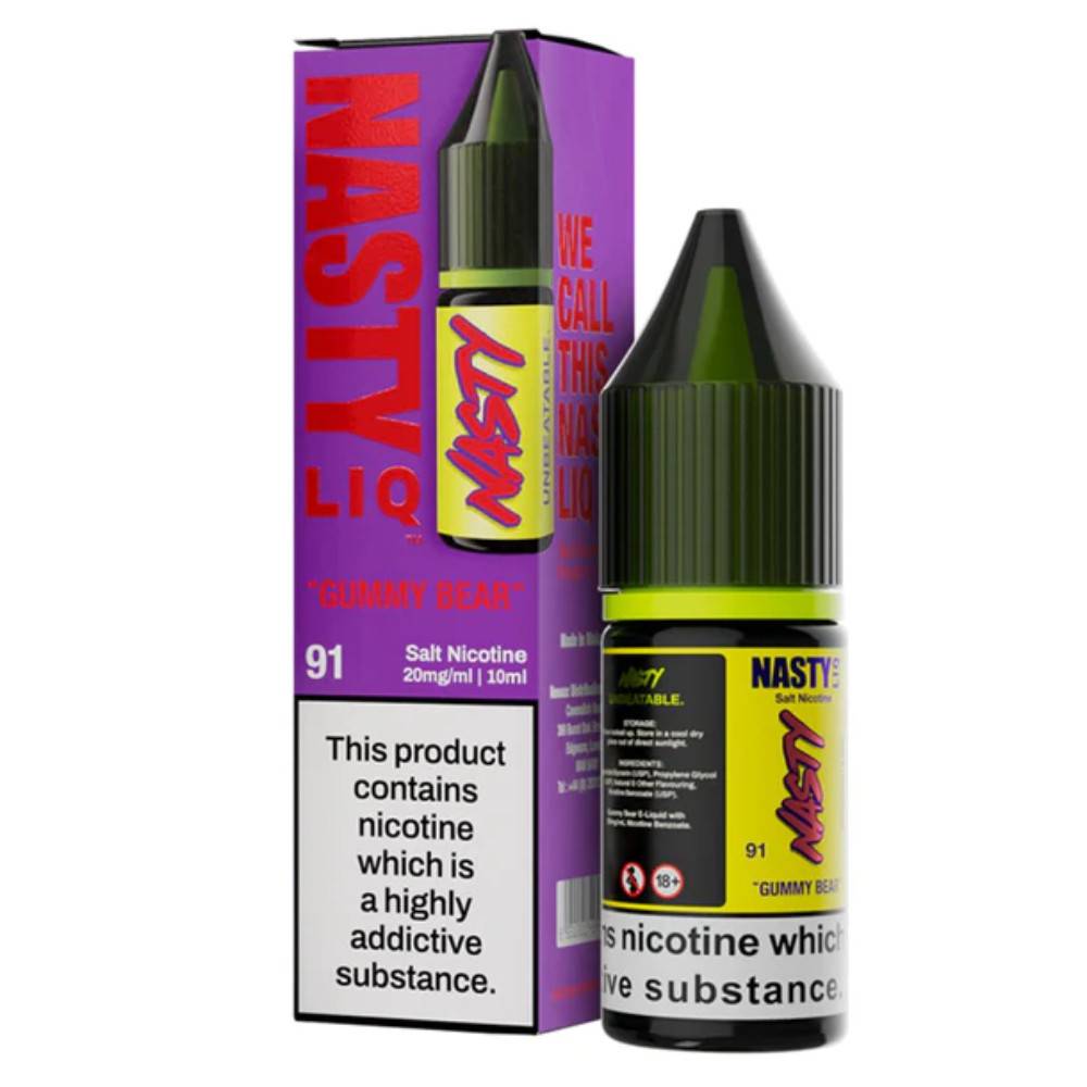Nasty Liq Nic Salts e liquids 10ml Gummy Bear 20mg