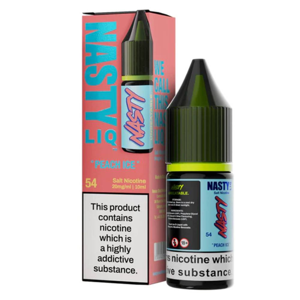 Nasty Liq Nic Salts e liquids 10ml Peach Ice 10mg