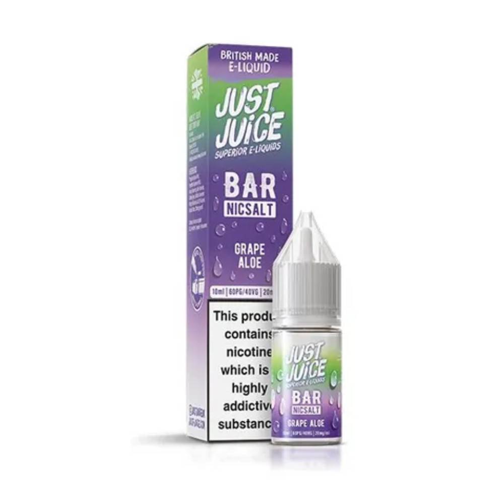 Just Juice Bar Nic Salts e liquids 10ml Grape Aloe 10mg