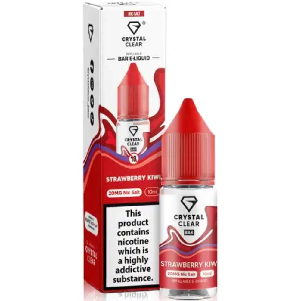 Crystal Clear Nic Salts e liquids 10ml Strawberry Kiwi 20mg