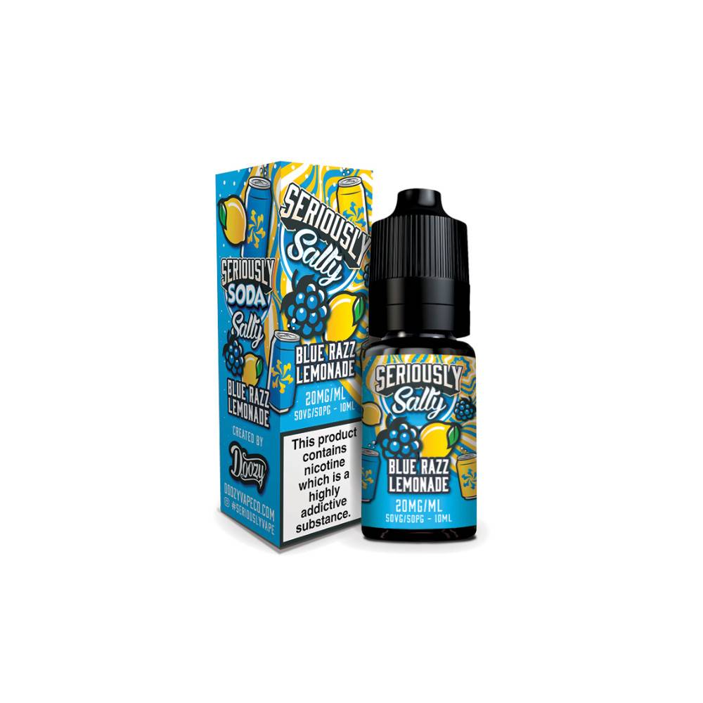 Doozy Serious Soda Nic Salts e liquids 10ml Blue Razz Lemonade 20mg