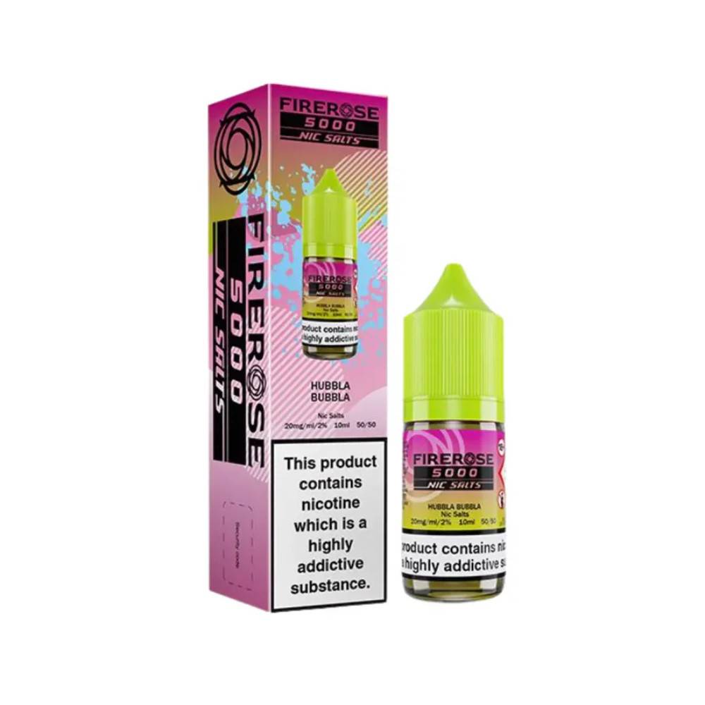 Firerose 5000 Nic Salts e liquids 10ml Hubba Bubba 20mg